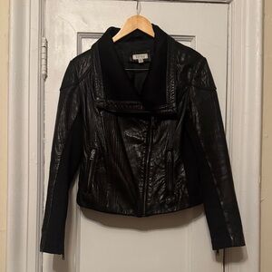 Barneys New York Black Leather Jacket